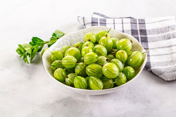 Ripe sweet juicy green gooseberry