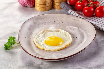 Roasted one egg for breakfast