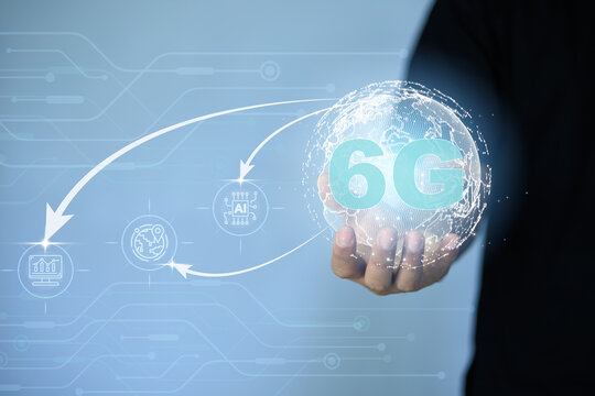 Using future technology to use high-speed internet, 6g network connecting networks around the world, security, safe internet, 5g, future technology, high-speed internet, 6g