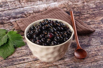 Sweet juicy Black currants berries