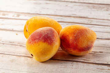 Fresh juicy ripe sweet peaches