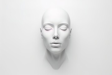 Modashli's stunning visage in serene white tones