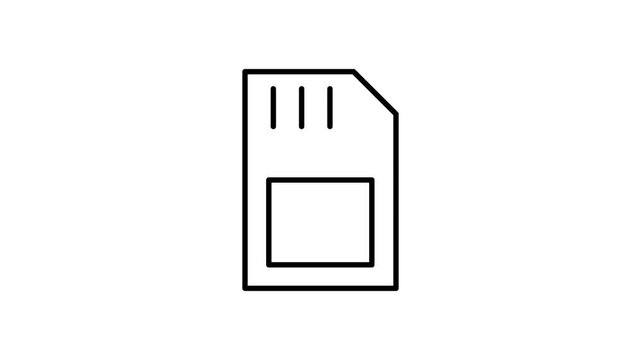 Black and white illustration of a memory card, emphasizing its structure and storage capabilities.