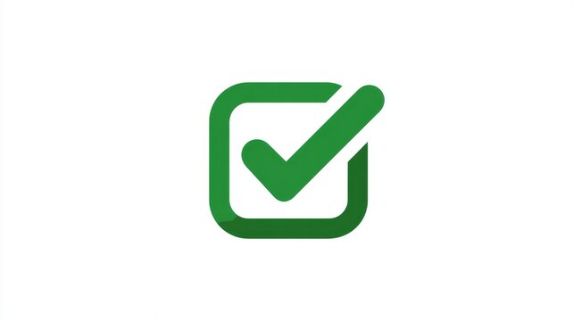 Green check mark icon inside circular checkbox symbol with approval and confirmation concept, accept tick mark and checklist illustration on clean white background, business and digital design vector - Powered by Adobe