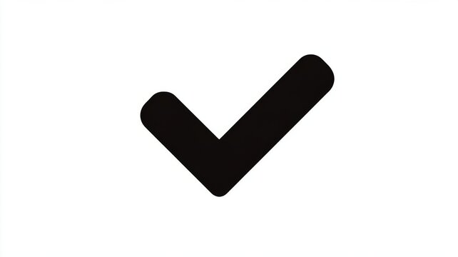 Green check mark icon in flat design, approval and verification symbol for website, app, and mobile interface, digital vector illustration for user interface and business graphics