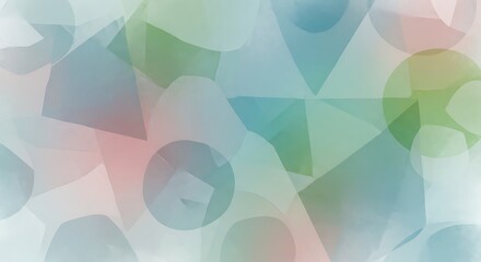 A Harmonious Blend of Translucent Geometric Shapes Creates a Soothing Abstract Backdrop