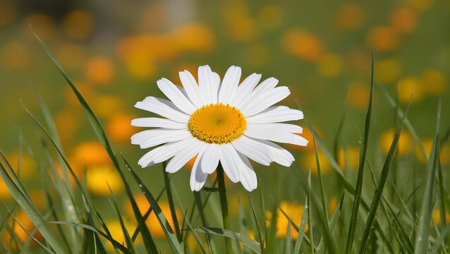 daisies in a field - Powered by Adobe