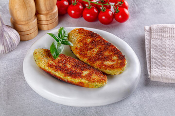 Fried potato golden hash brown