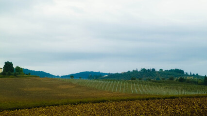 Autumn season. October in Tuscany.