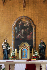 The main altar in the parish church of St. Anne in Krizevci, Croatia