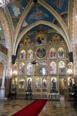 Iconostasis in the Greek Catholic Cathedral of the Holy Trinity in Krizevci, Croatia