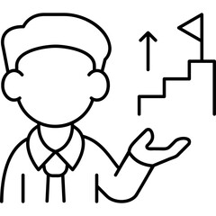Line Art Career Advice Icon