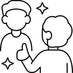 Line Art Peer Endorsement Icon