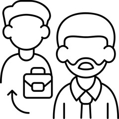 Line Art Job Referral Icon