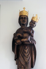 Our Lady of Marija Bistrica, a statue in the parish church of the Sacred Heart of Jesus in Karlovac, Croatia