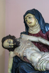 Our Lady of Sorrows, statue in the parish church of Wounded Jesus in Gradec, Croatia