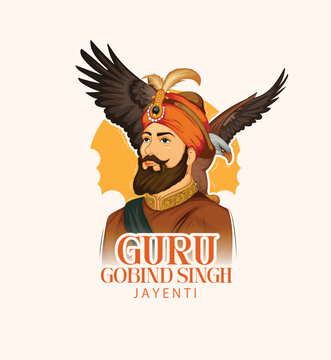 Guru Govind Singh Jayanti illustration vector art