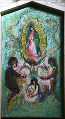 Icon of Madonna and the Child, gift from Mexico in the Basilica of the Annunciation, Nazareth, Israel