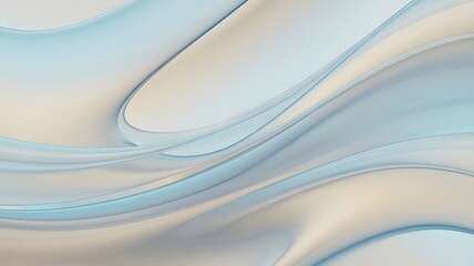 Abstract flowing waves of light blue and beige background