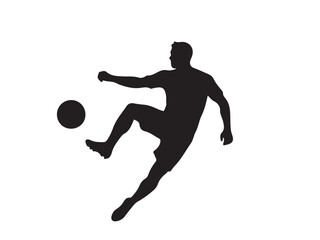 Football Icon in silhouette white background.