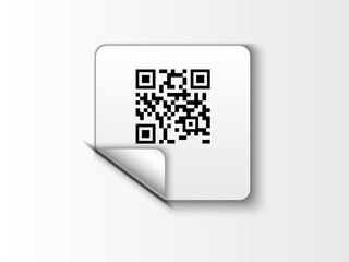 QR code vector illustration silhouette isolated on white background digital barcode technology scan information data symbol graphic design