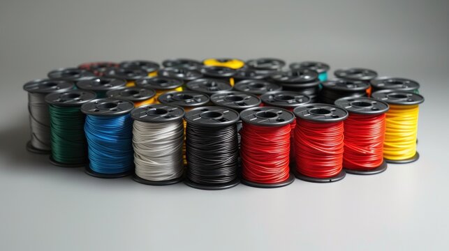 Colorful ABS Filament Spools for 3D Printing