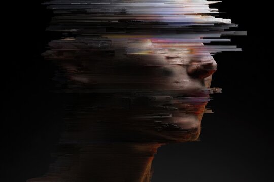 Fragmented portrait reveals complex layers of identity through d