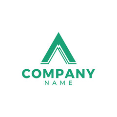 A and mountain logo