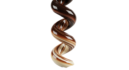 Chocolate swirl candy isolated on transparent background