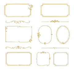 高級感ある枠や装飾のセット
