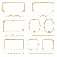 高級感ある枠や装飾のセット