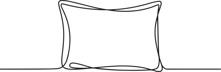pillow illustration in continuous line style. lines, unique, minimal concept. for icons, symbols, signs. one line Icon drawing
