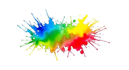 Colorful paint splash art showcasing a dynamic blend of brilliant hues