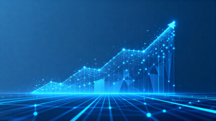 Abstract digital growth chart