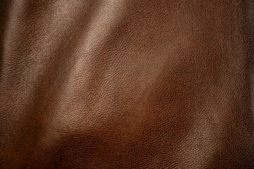 Brown Textured Leather Surface Folds