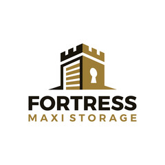 Fortress storage logo design