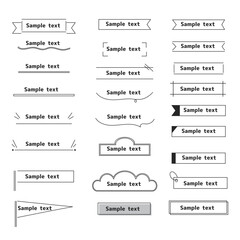 シンプルなあしらい見出し素材セット