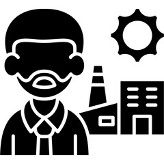 Glyph Solid Industry Expert Icon