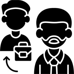 Glyph Solid Job Referral Icon