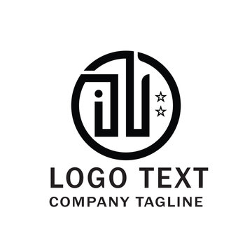 ju or jui or juio letter logo design