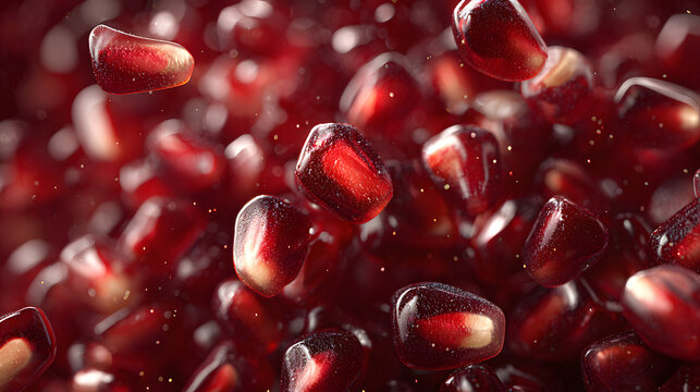 pomegranate seeds close up	

