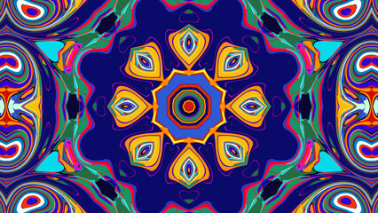 Electric Psychedelic Kaleidoscope, Dynamic Festival Background
