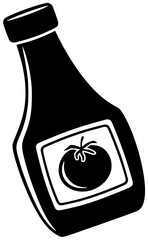 tomato illustration food silhouette sauce logo red icon cuisine outline ketchup homemade fresh meal vegetable dinner cooking delicious traditional shape lunch vector graphic background