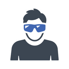 Man Wearing Glasses Icon