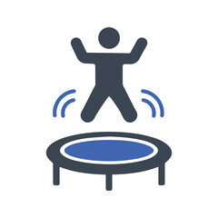 Person jumping on a trampoline icon