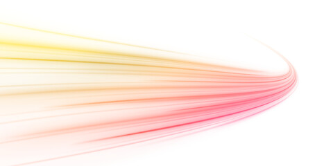 Orange and red swirling light trails curve around a dark abstract background, creating motion. Neon glow adds a premium feel. Perfect for futuristic art projects. PNG