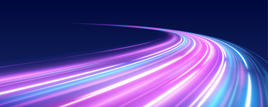 Glowing orange and yellow sparks dance along curved paths. Motion creates a sense of energy flow. Perfect for abstract light compositions.