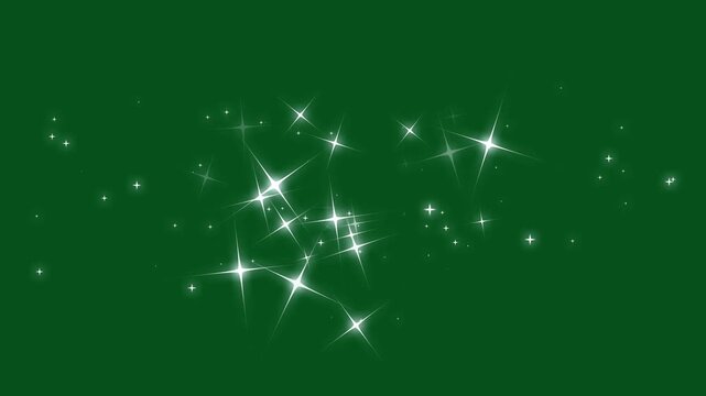 White Particle Falling glitter, elegant lights for your text, awards , cosmetic, films and cinematic in scene. Glowing glitter burst sparkle effect overlay, shining stars dust bokeh on green screen