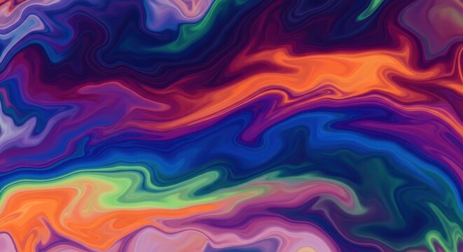 Vibrant swirling abstract colors in a fluid pattern - Powered by Adobe