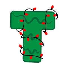 Christmas Lights Letter Font